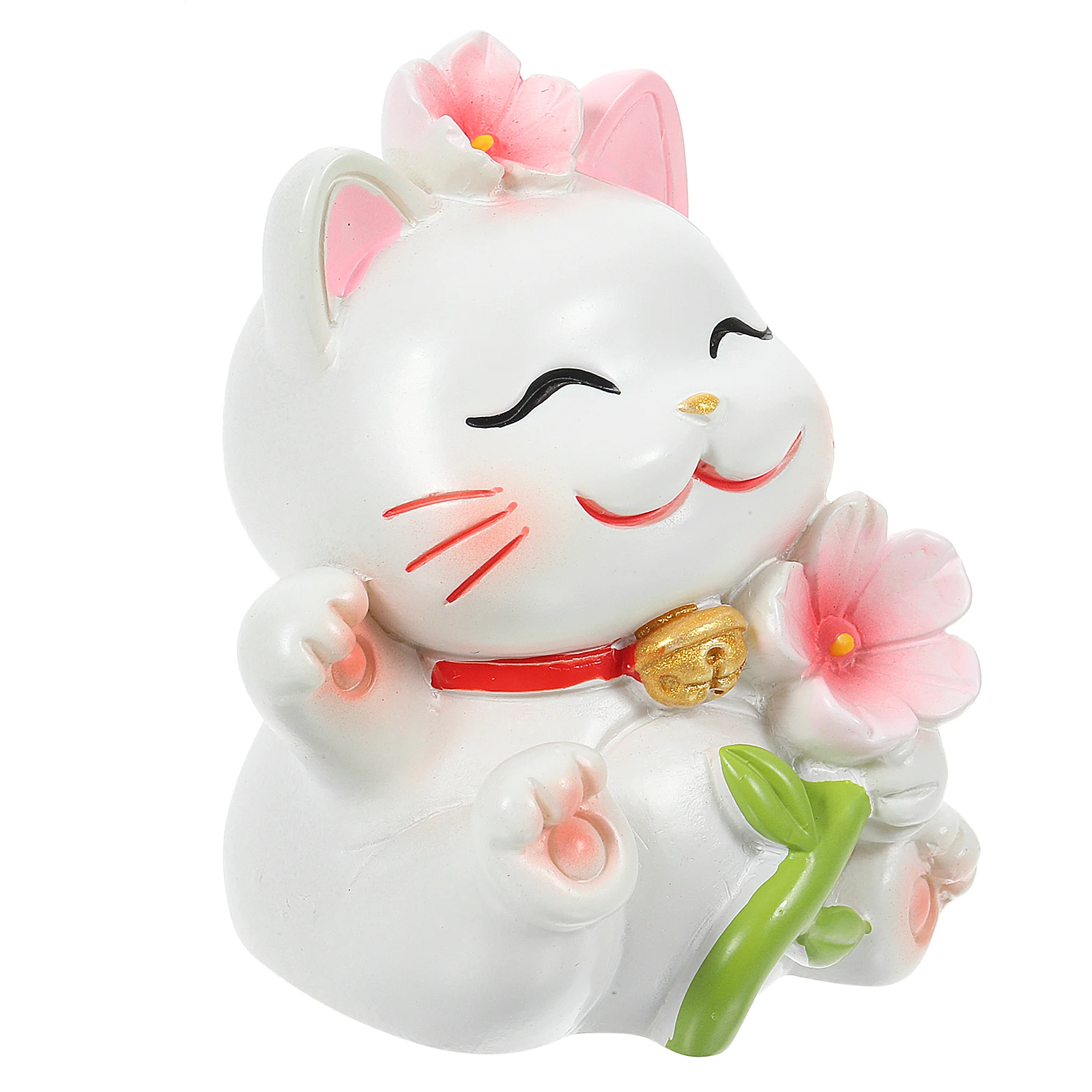 Cat Ornaments Fortune Resin Statue Figurines Cute Miniature Cats Living Room Desktop Decorations Office Car Interior