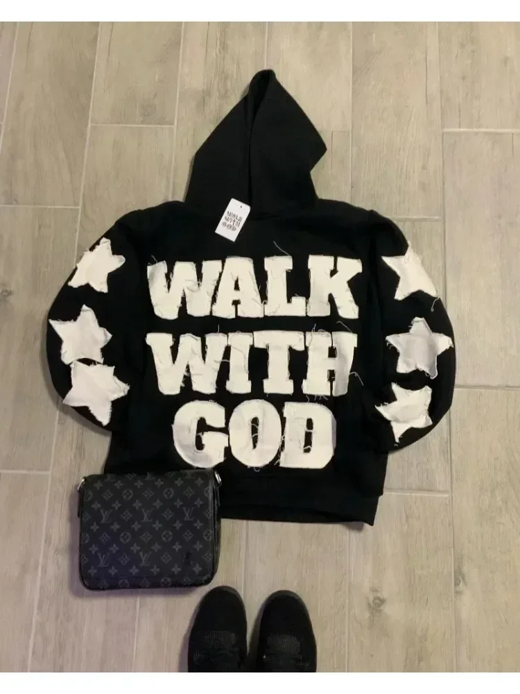 Y 2K Hoge Kwaliteit Trend Vintage Alfabet Borduurwerk Hoodie Vrouwen Goth Hiphop Street Fashion Jas Paar Casual Losse Sweatshirt