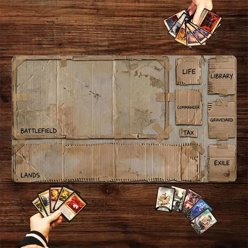 Cardboard Style Magic Card Battle Mat TCG Playmat Anti-slip Base 35X60CM Gathering Gaming Mats Board Game Mat for TCG
