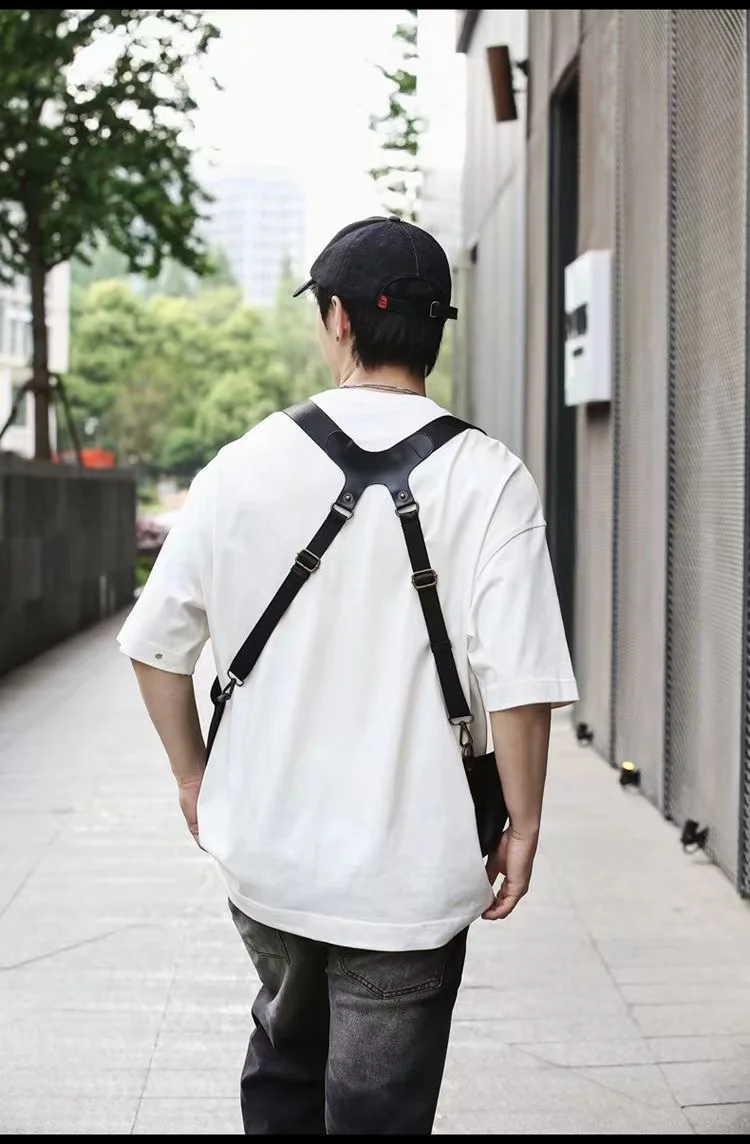 versatile pu hip-hop jogger vest gym mini bag ins hot Chest Rig tactical Functional package prechest cycling use DIY space