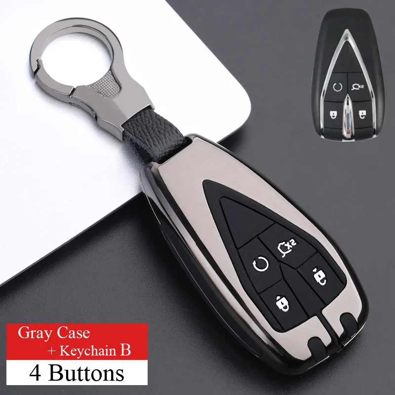 Zinc Alloy +Silicone Car Key Case Cover Holder for Changan CS35 Plus CS55 PLUS CS75 PLUS Eado UNI-T Oushang X5 X7 EV