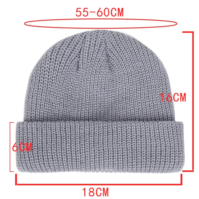 Winter Warm Beanies Women Men Knitted Hats Boys Girls Skullies Hat Solid Color Unisex Autumn SkullCap Casual Elastic Hip Hop Hat