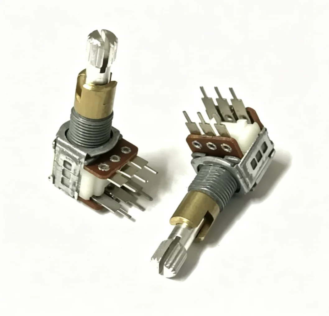 South Korea LGEC dual-gang dual-taper dual-linked precision potentiometer B20K*2 electric bass Icom receiver potentiometer 1