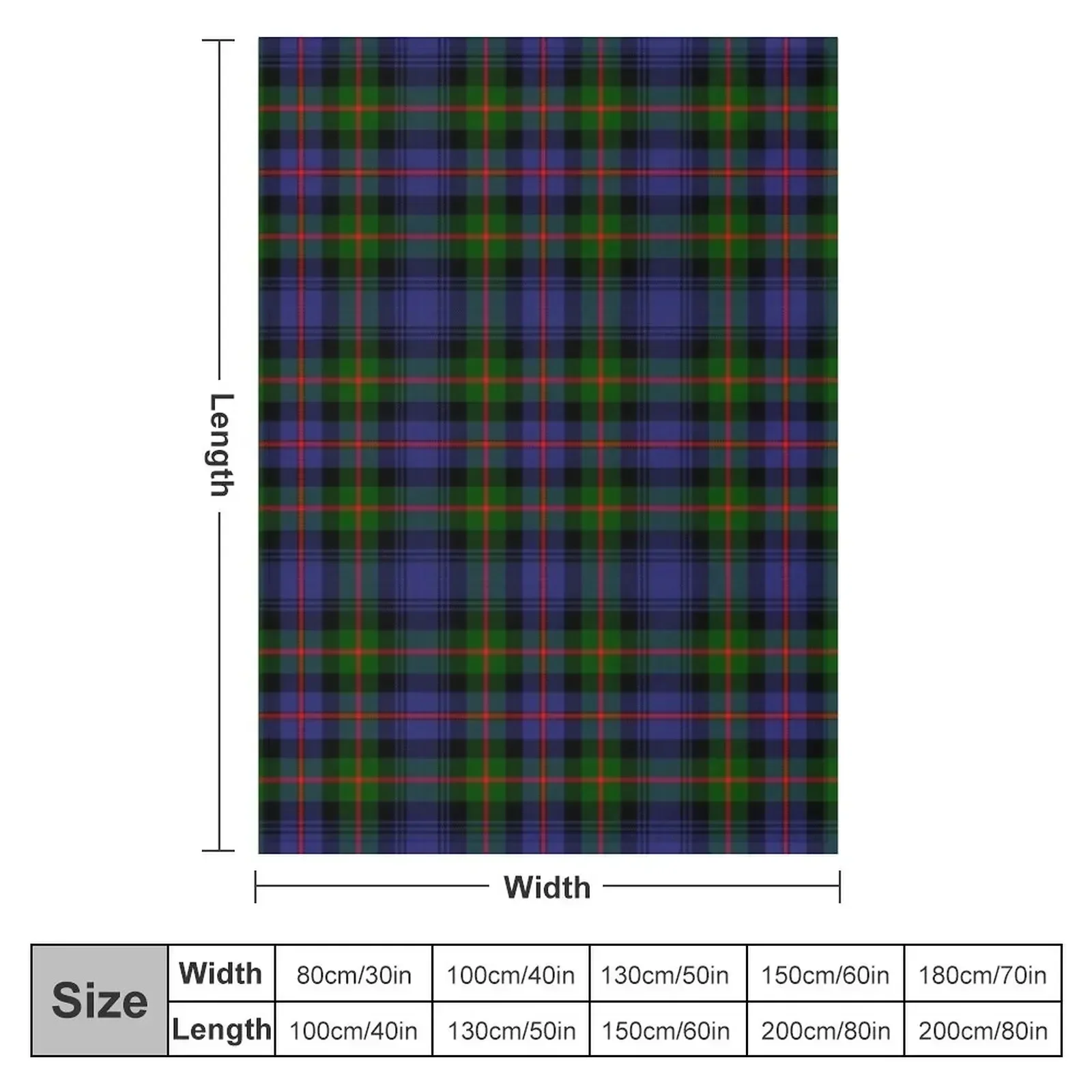 Clan Fleming Tartan Throw Blanket Furrys Decorative Sofa Vintage Blankets