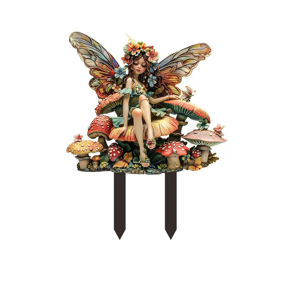

Acrylic Fairy Mini Figurine Artificial Creative Garden Floor Plugs Waterproof Multi Functional Flower Fairy Statue Sculptures