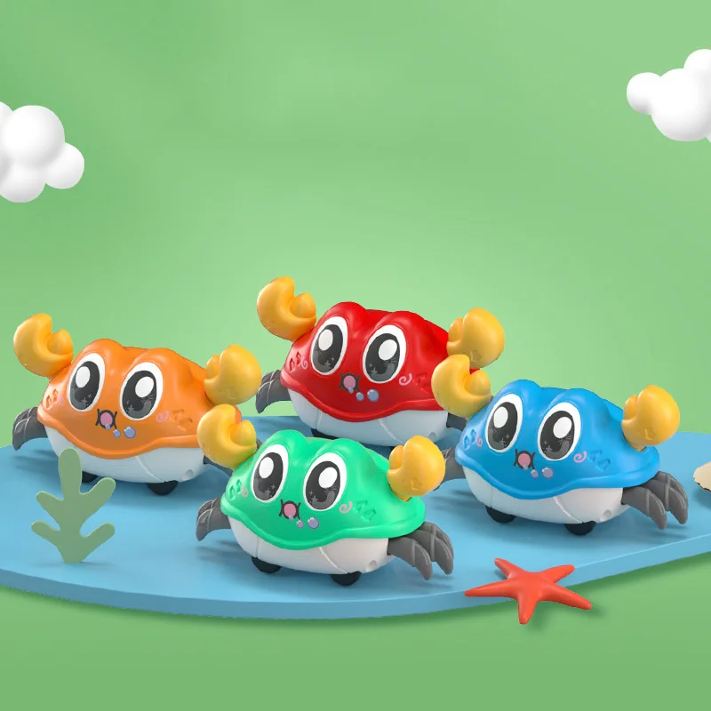 Crawling Crab Tummy Time Walking Dancing Toy Baby Sensory Toys Infant Learning Crawl Gifts Double Force Walking Crawling Toys