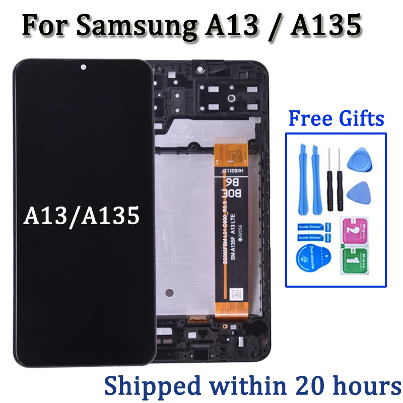 6.6'' Display For Samsung A13 4G A135 LCD Display With Touch Screen Digitizer For Samsung SM-A135F,SM-A135M,