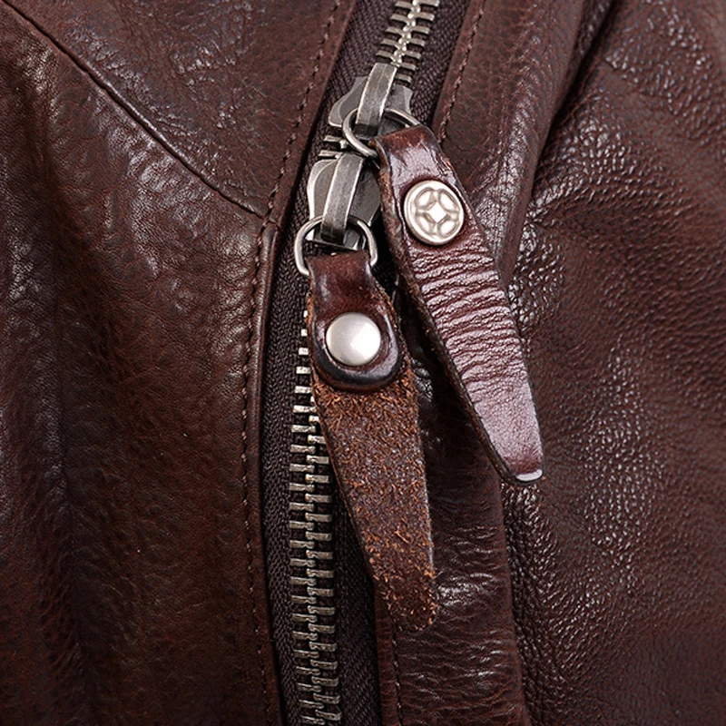 AETOO Imported plant tanned cowhide men\'s backpack retro trend first layer leather leisure backpack