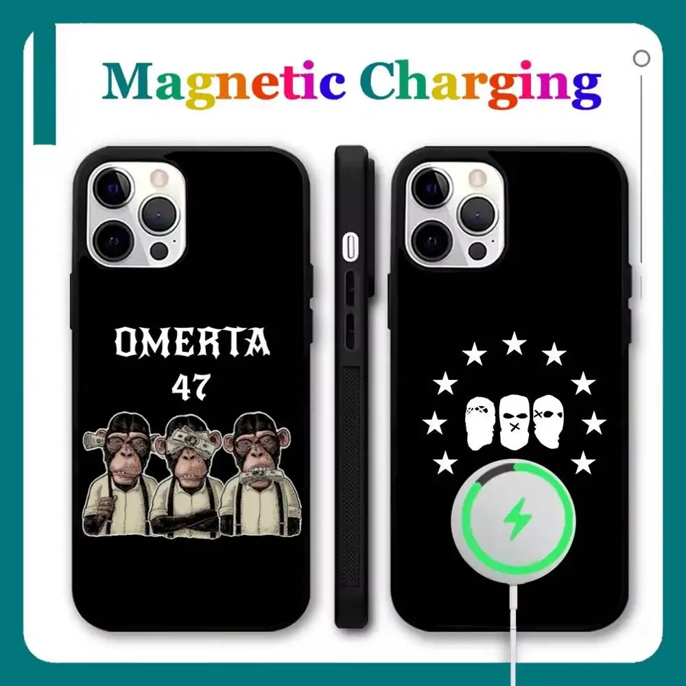 

O-Omerta47 Brand Phone Case For iPhone 17,16,15,14,13,12,11,Pro,Max,Plus,Mini,Air,SE Magsafe Magnetic Wireless Charging