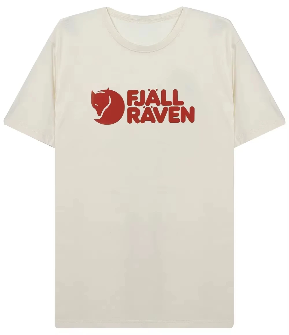 قمصان رجالية FJALLRAVEN القطب الشمالي الثعلب الكلاسيكية شعار طباعة عادية طاقم الرقبة قصيرة الأكمام فضفاضة تي شيرت رياضي بلايز الرجال الملابس المحملة #4