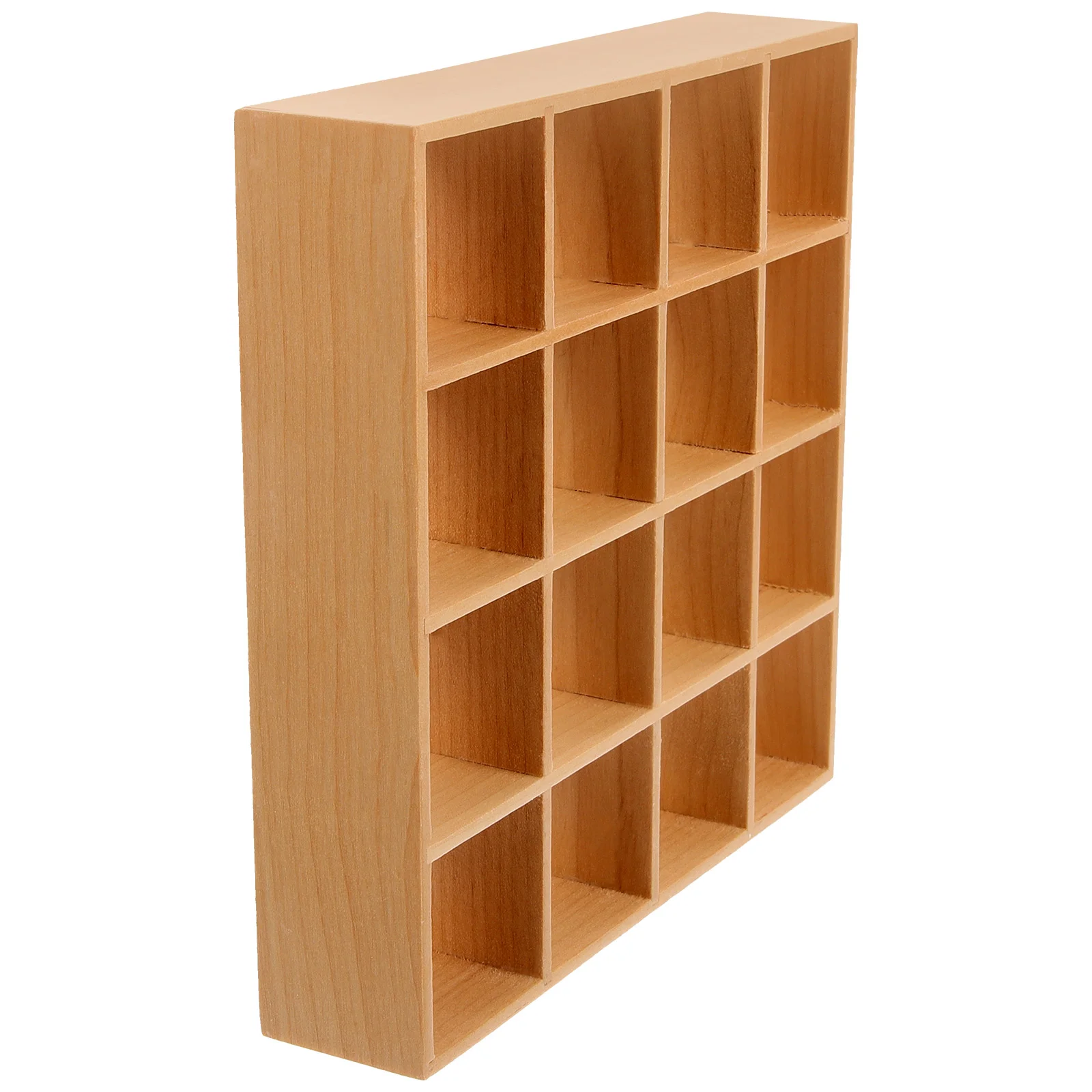 16 Grid Storage Rack Mini House Decor Miniature Bookshelf Furniture Display Shelves Bookcase Wood Child Bookshelves