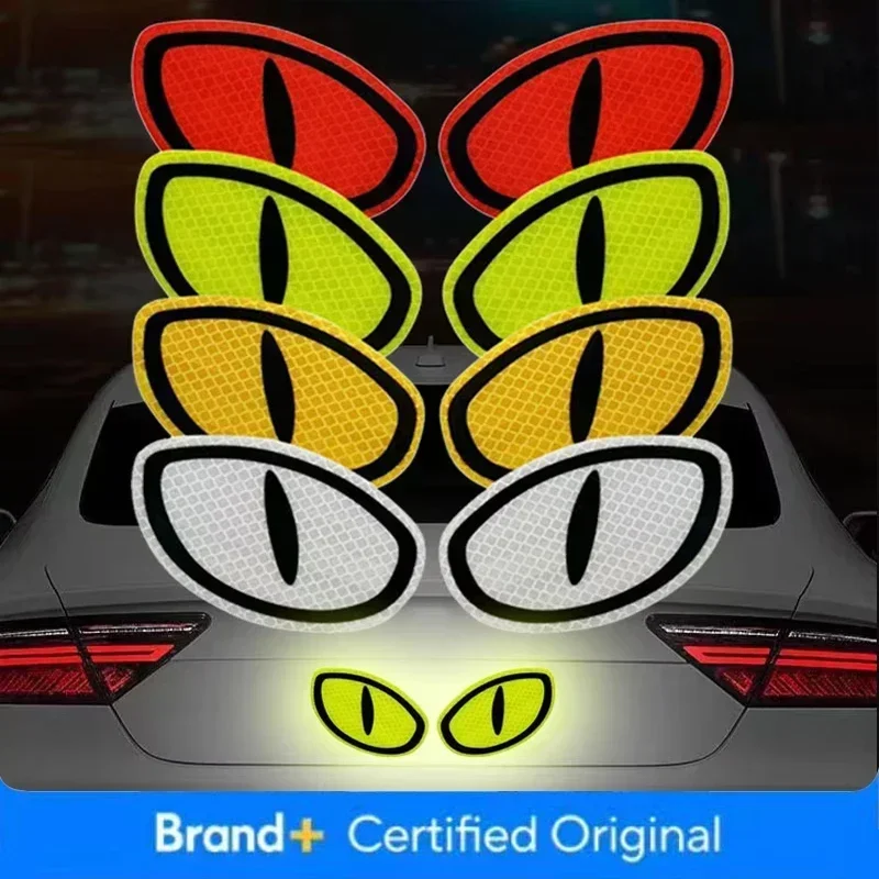 

2x Car Reflective Safety Warning Tape Car Reflective Sticker Motorcycle Scooter Night Driving Safety Decal Anime Style Reflector