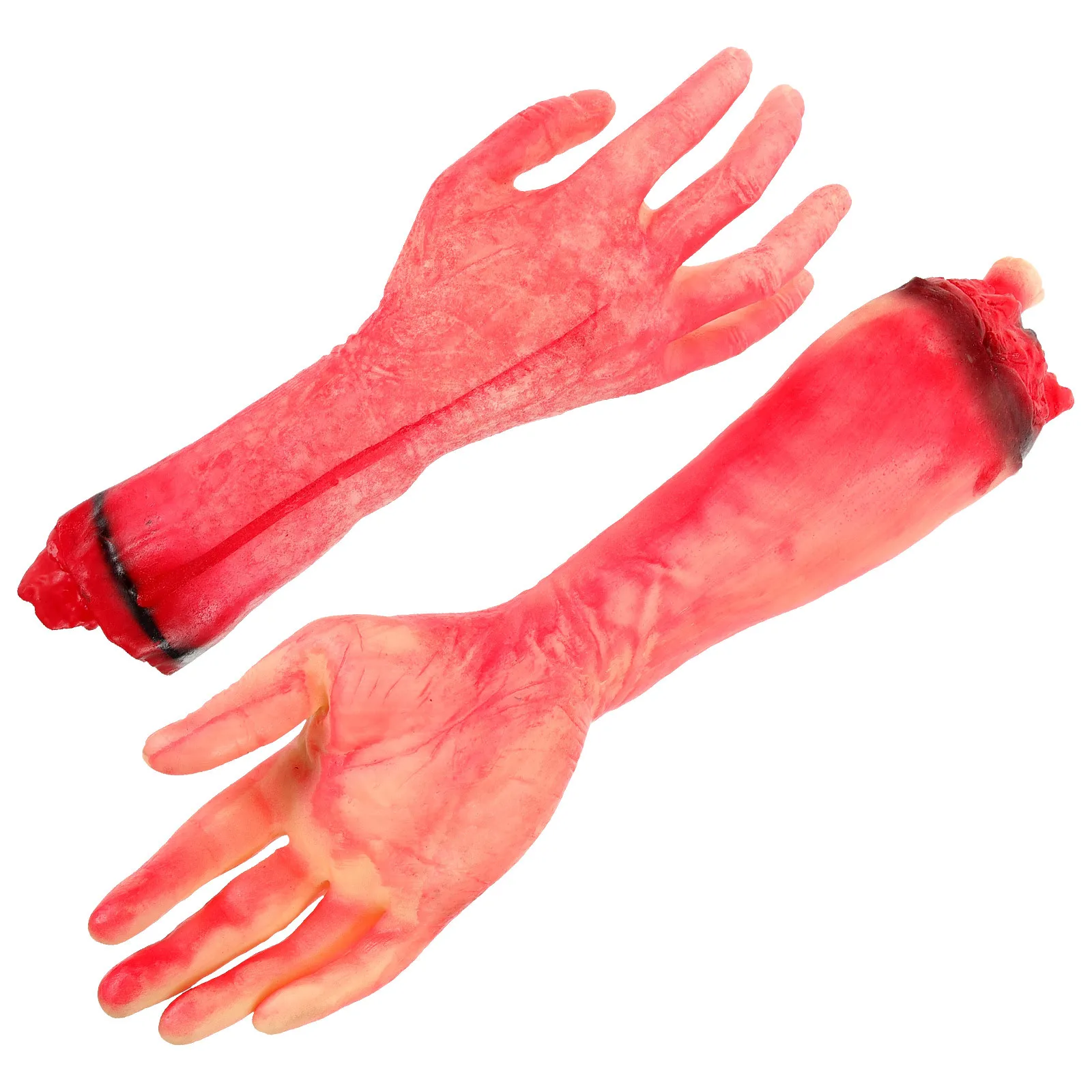 2 Stuks Halloween Gebroken Hand Bloedige Nep Menselijke Arm Horror Lichaamsdeel Prop Party Decoratie Halloween Gebroken Hand Prop