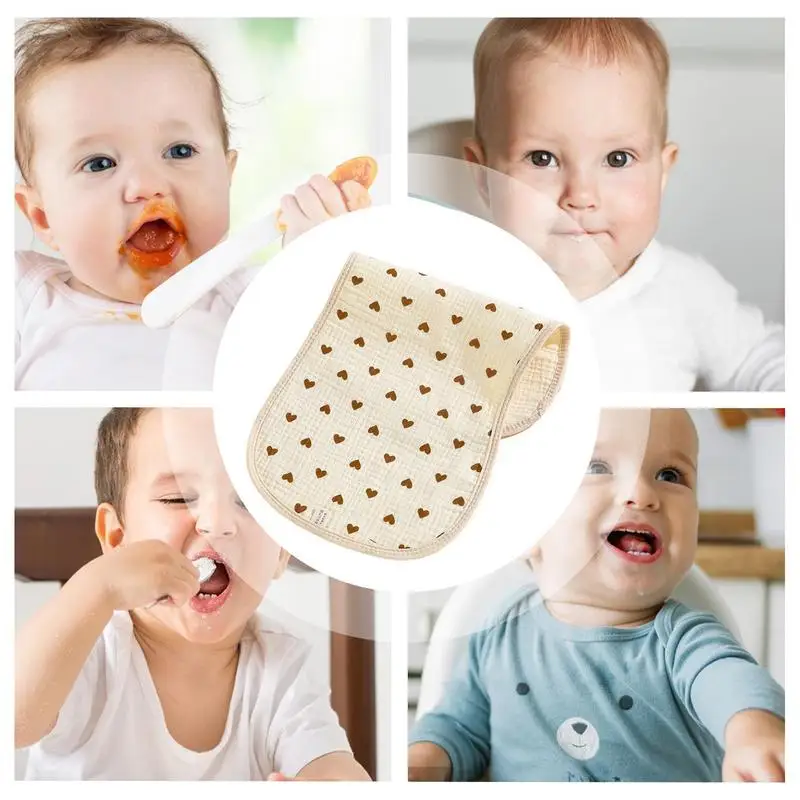 Muslin Bibs Cute Bib Child's Drool Towel Cotton Gauze Waterproof Bibs For Babies Super Soft Burp Bibs For Drooling Teething