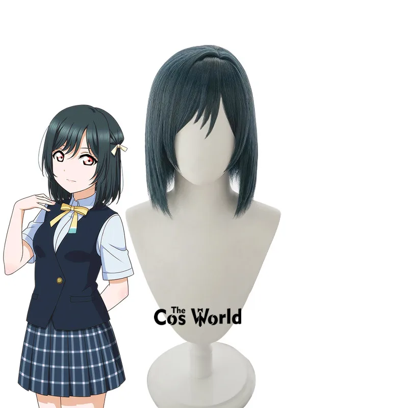 Love Live Nijigasaki Mifune Shioriko 32cm Short Anime Cosplay Wigs Fiber Heat Resistant Synthetic Hair + Wig Cap