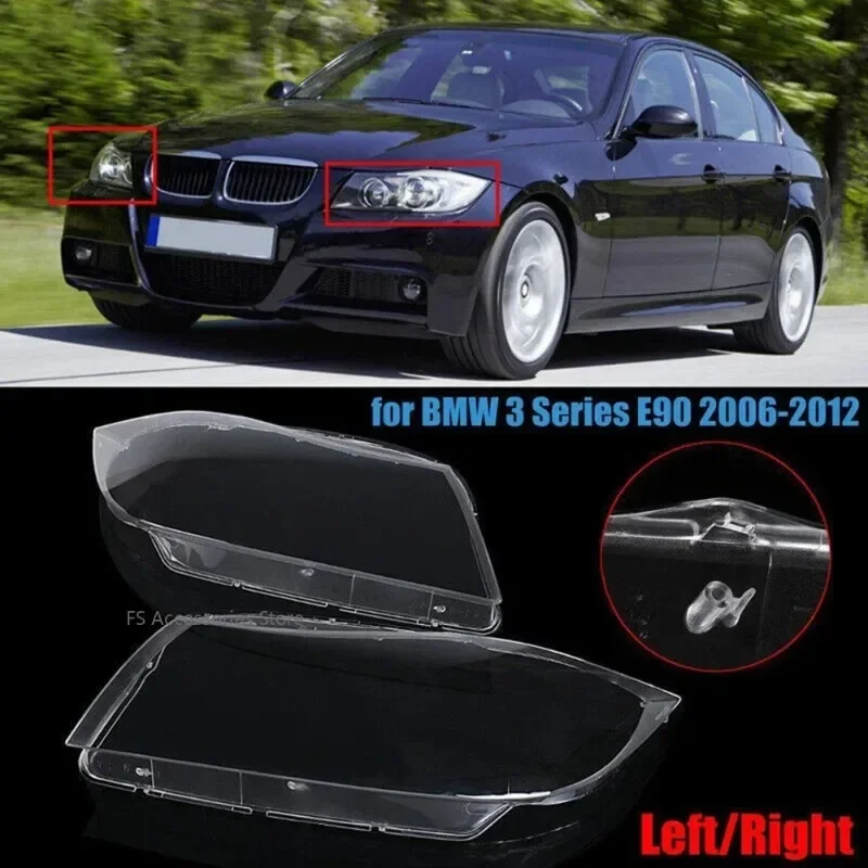 

Ксеноновая крышка передней фары для BMW E90 E91 3 серии 2006-2012 годов, автомобильная фара, абажур, прозрачная крышка объектива, крышка