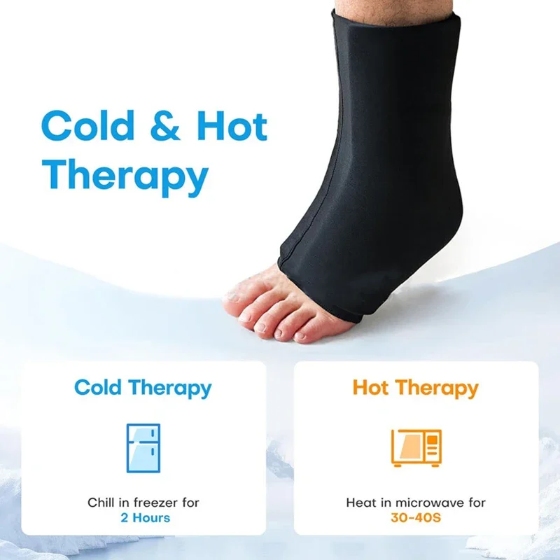 Paquete de hielo قابلة لإعادة الاستخدام الفقرة الفطائر، Teroterapia en frío y caliente، paquete de pies de Gel para aliviar el dolor de tobillo، ar