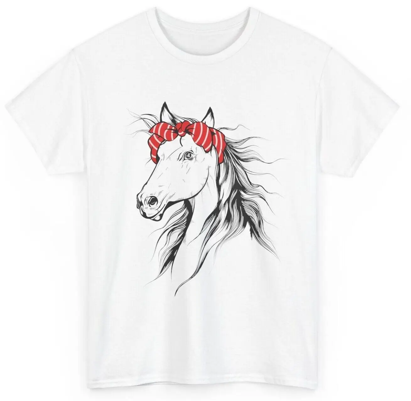 Horse Shirt, Horse Bandana Shirt, Horse Face T-shirt, Horseback Riding Shirt