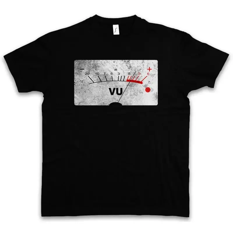VU VOLUME UNITS METER II T SHIRT Decibel Music Bass Retro Vinyl Stereo