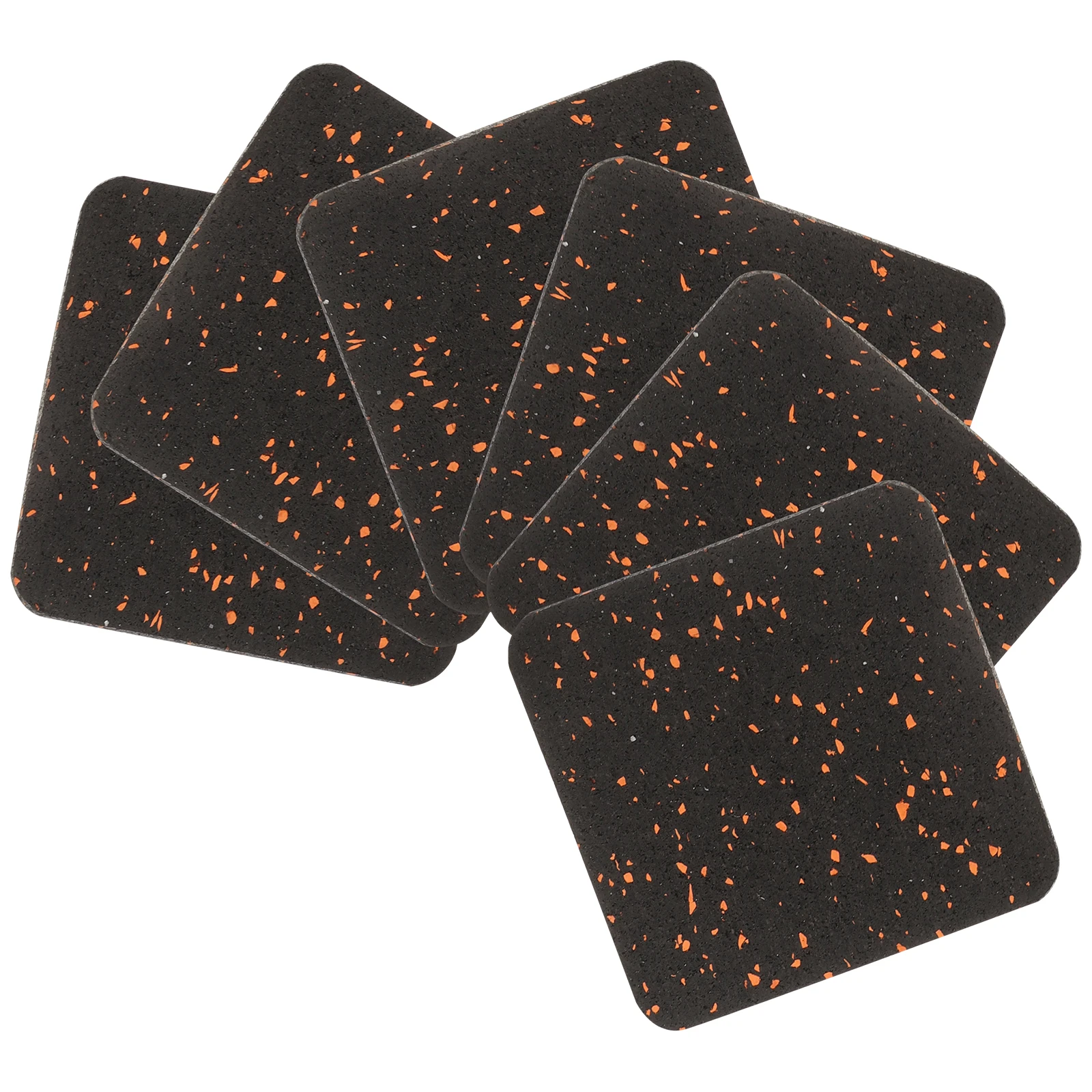 

6Pcs Running Machine Shock Absorbing Mat Colorful Noise Reducing for Hardwood Floors Treadmill Accessories Rubber