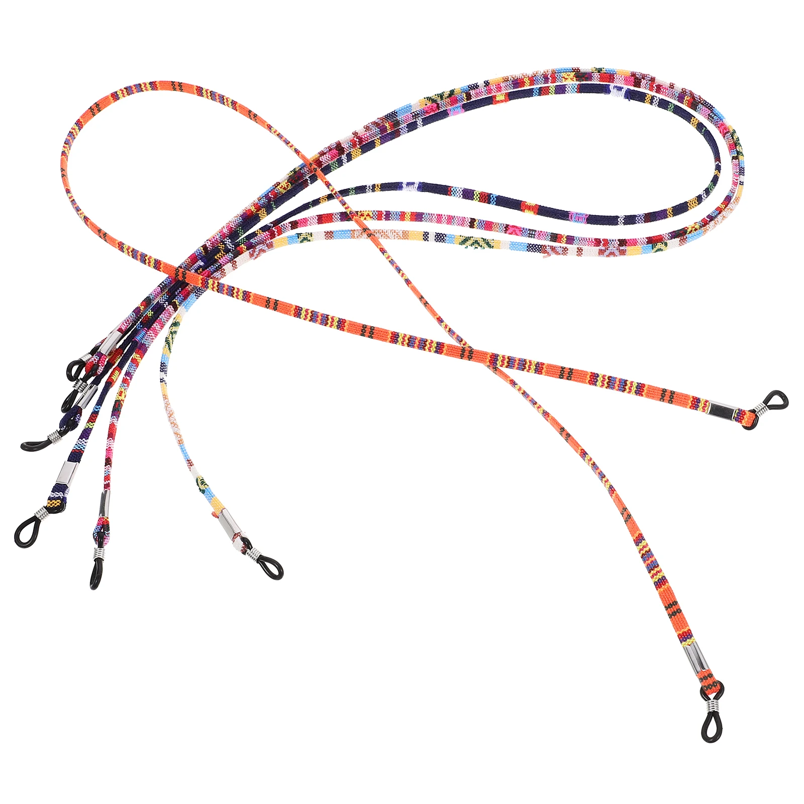

4pc Ethnic Style Eyeglass Chain Sunglasses Holder Cord Retainer Strap For Men Women Adjustable Durable Compatible With Reading