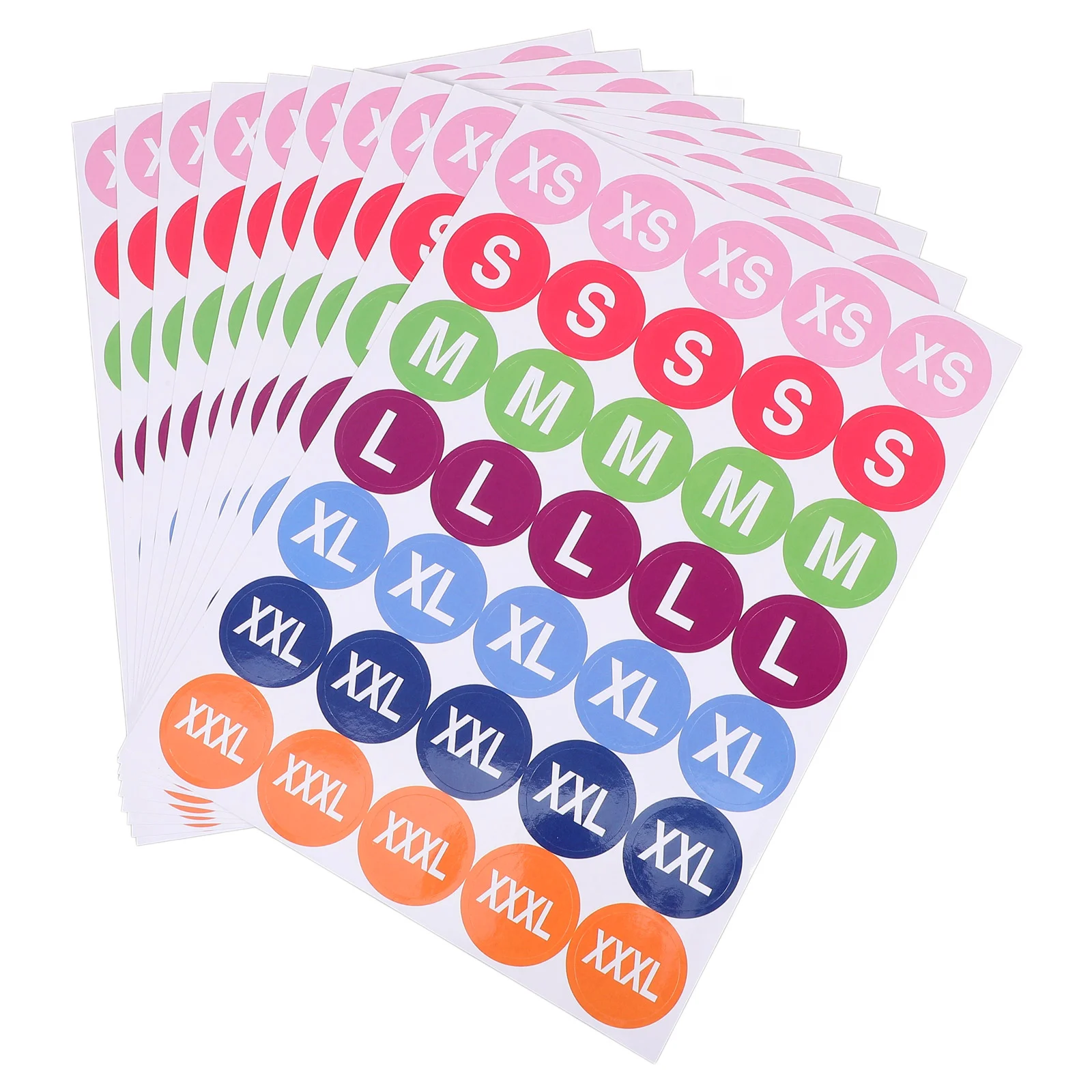 350 Pcs Clothing Size Labels Color Stickers Brand Supplies Tag Fabric Adhesive Envelope Seal