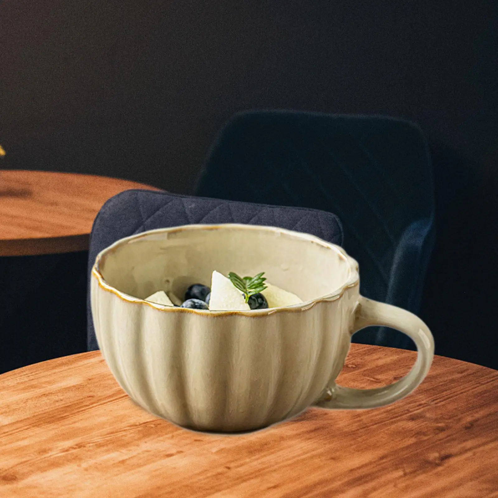 Ceramic Coffee Mug for Home or Work Rustic Hot Drinks Gift Novelty with Handle