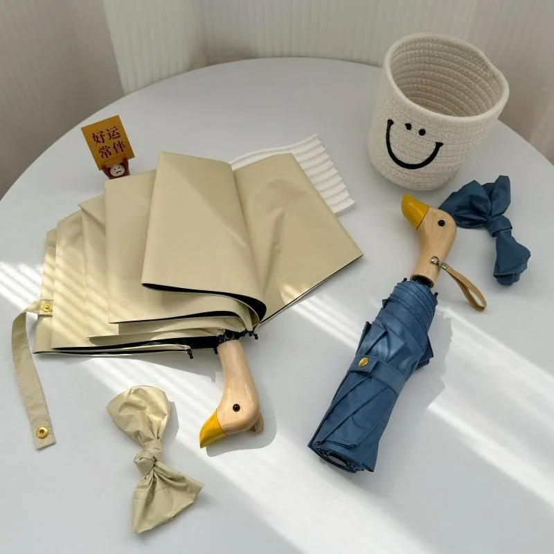 

Персонализированный солнцезащитный зонт с утиной головой 50 Plus, складной зонт от погоды и дождя, защита от ультрафиолета, усовершенствованный женский и мужской