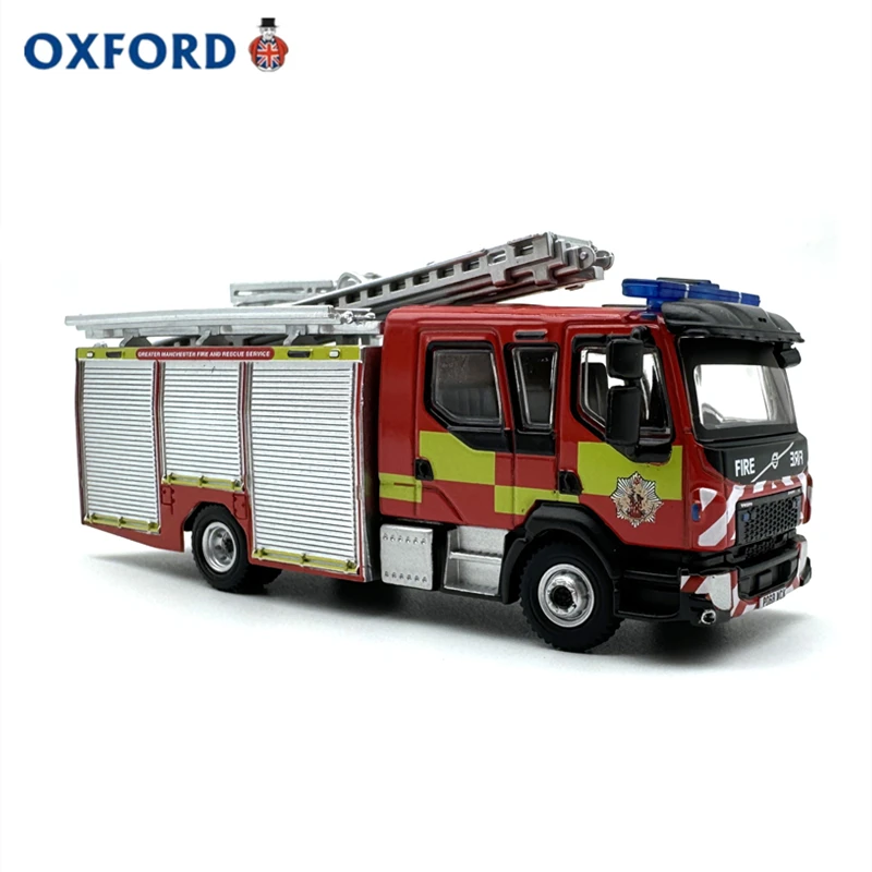 Diecast oxford escala 1:76 volvo fl motor de incêndio de emergência liga modelo de carro brinquedo colecionável presente lembrança exibição ornamento