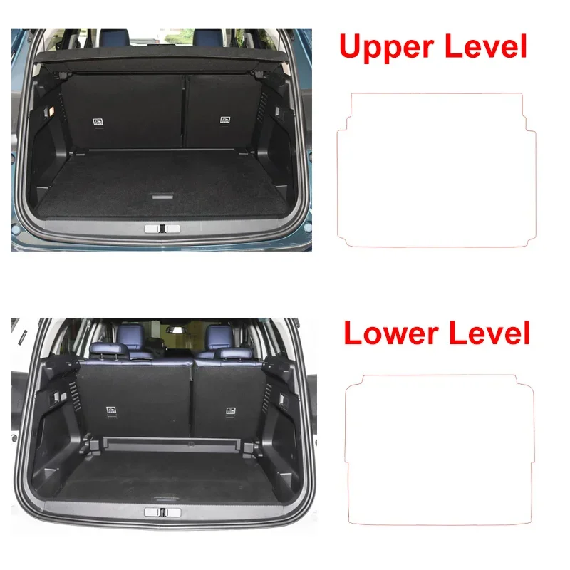 Car Trunk Mat For Citroen C5 Aircross C84 Accessories 2017-2025 Easy Clean Storage Liner Rug Boot Carpet Pad Interior Accessorio