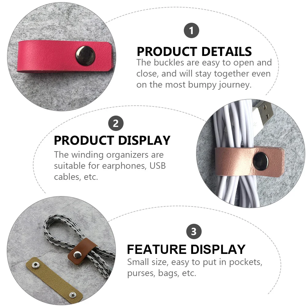 

20Pcs Slim Cord Locks Lightweight Cable Organizers for USB Wires Earphone Holder Easy Carry for Work School Trip Daily