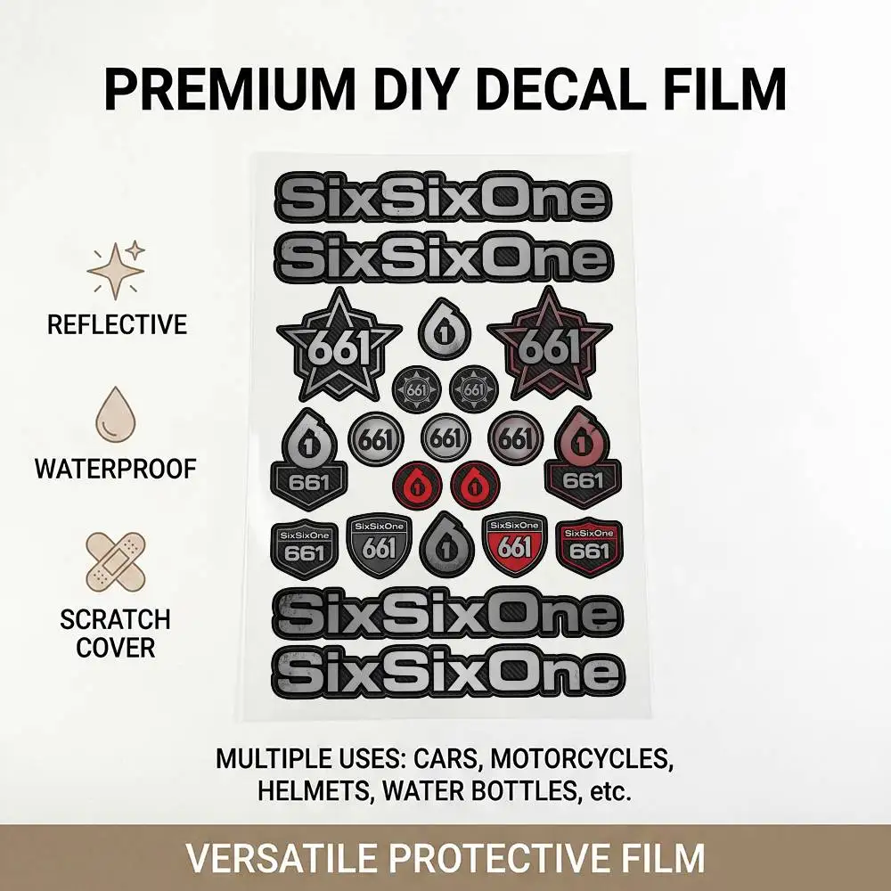 FOR 661 Durable Waterproof Reflective Decor Sticker Scratch Cover For Motorcycle Car Helmet Fridge Accessories - view 6