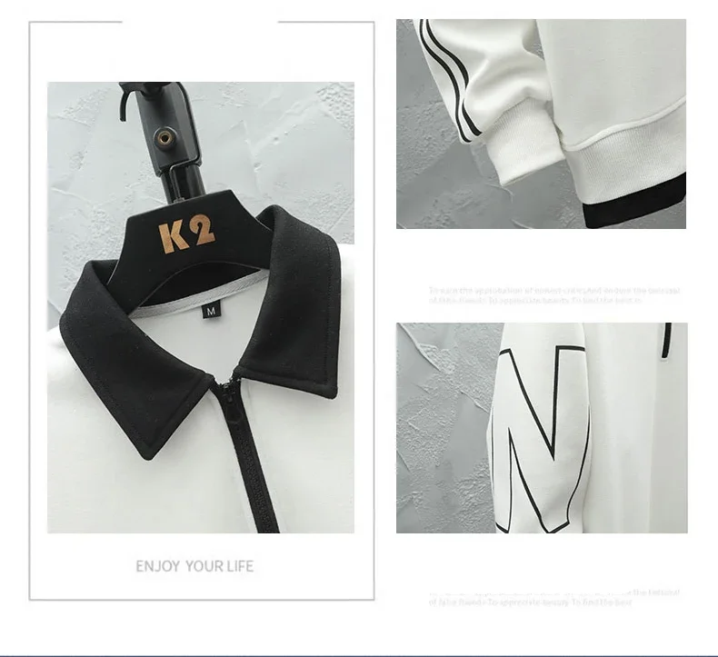 ملابس رجالية ربيعية أطقم رجالية غير رسمية ملابس رياضية سويت شيرت هوديس + ملابس رياضية قصيرة عداء ببطء ملابس رياضية عصرية للرجال Hombre #5