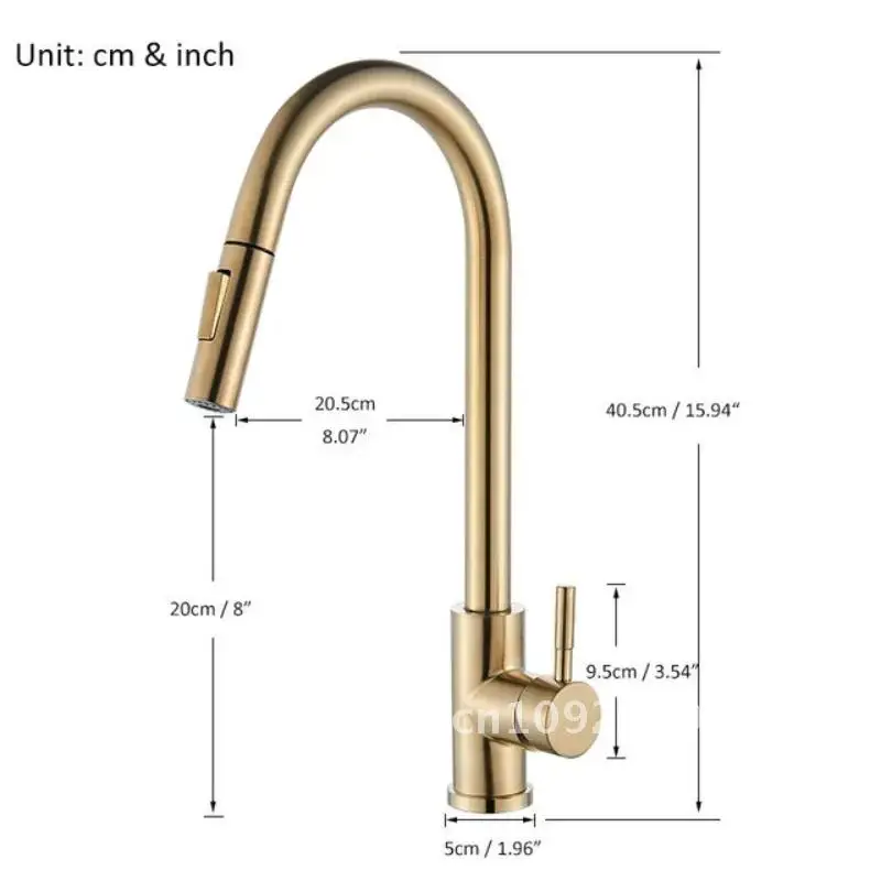 Black Kitchen Faucet Handle Function Single Two Pull Hot Water Deck Cold Mixer and Taps Mounted Out
