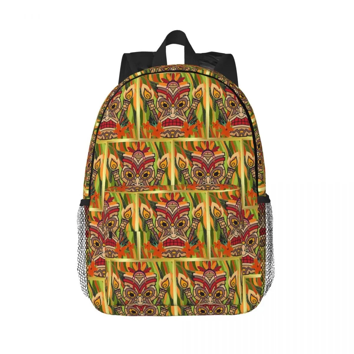 

Ethnic Totems Of Indians Tiki Backpack Hot Sale Daypack Large Capacity Boys Girls BookBag Shoulder Bags for Children School Bag
