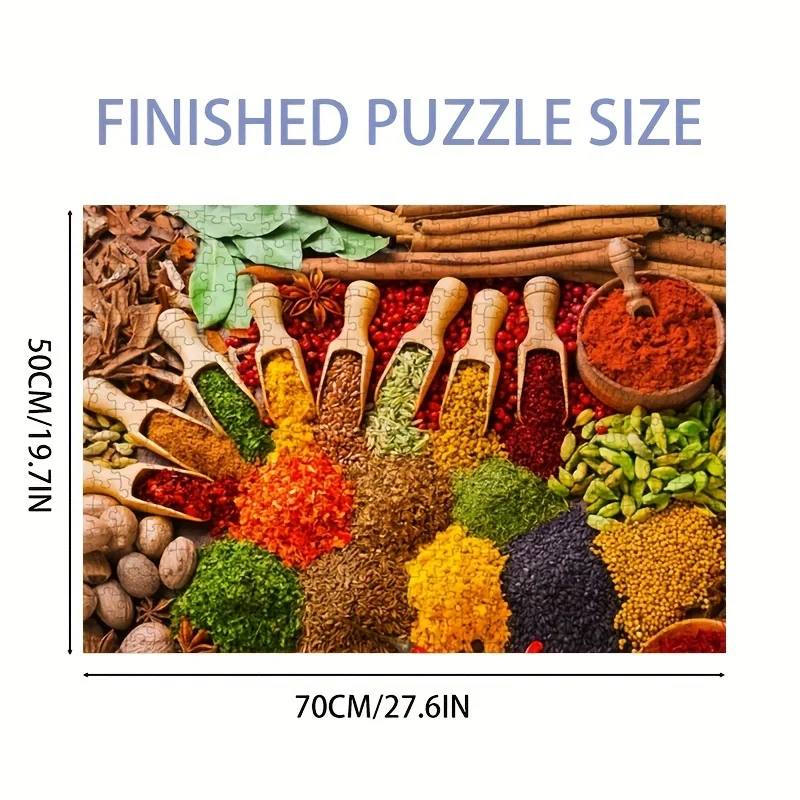 1000 sztuk kolorowych puzzli z przyprawami 70x50 cm Global Pantry Art Series, arcydzieło wystroju kulinarnego dla blogerów żywnościowych i stylistów kuchni