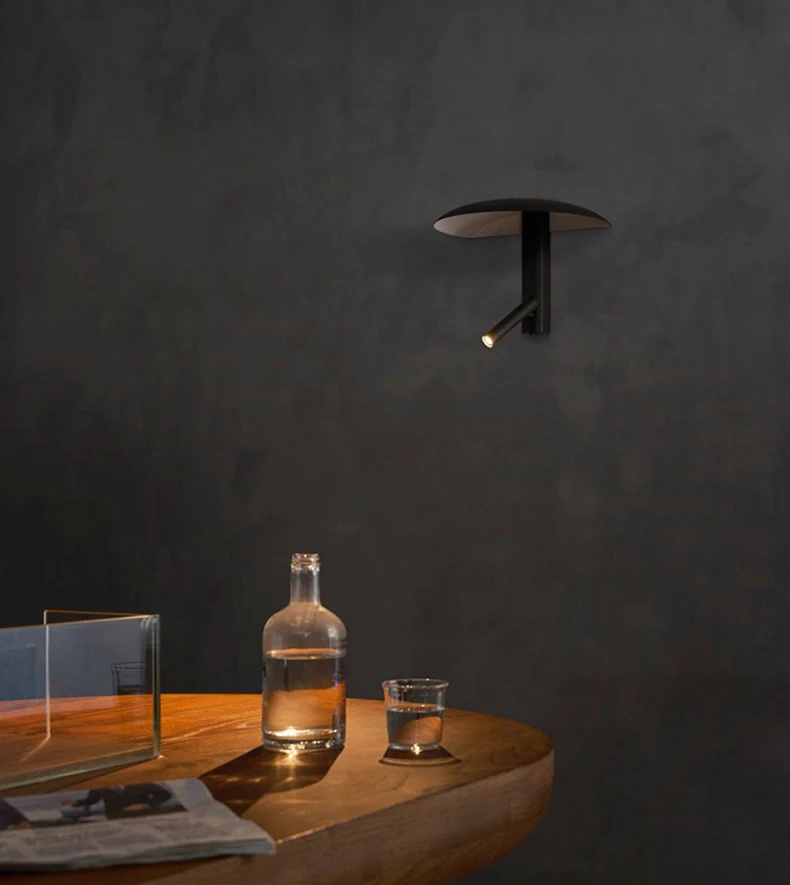 Wall Lamp 2 LEDs Black Orange Green Metal With Switch 3000K