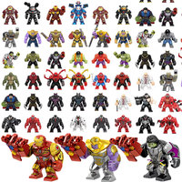 New Marvel superhero anime character Spider Man, Thanos, Iron Man, assembled building block toys, plush children's toys, gifts