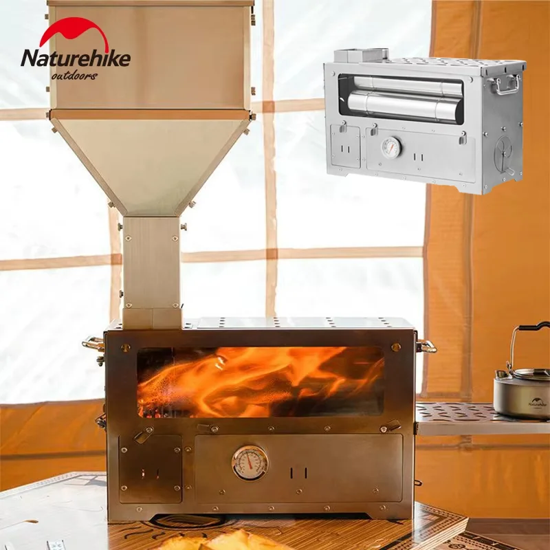 Naturehike Outdoor Camping Fire Wood Heater Stove 5KG Large Capacity Fuel Bin Buner Portable Oven Picnic Cooking Oven Tent Stove