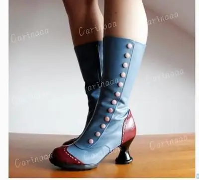 Botas de Cosplay para hombre y mujer, zapatos de cuero PU, estilo Medieval, Steampunk, Vikingo, Pirata, para fiesta de carnaval, Invierno