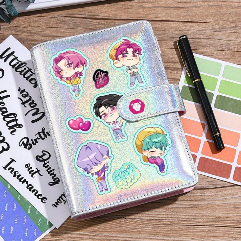 KPop Demon Hunters Derpy Rumi Mira Anime périphérique dessin animé mignon cahier personnalité créative Laser journal de vie pour garçon et fille
