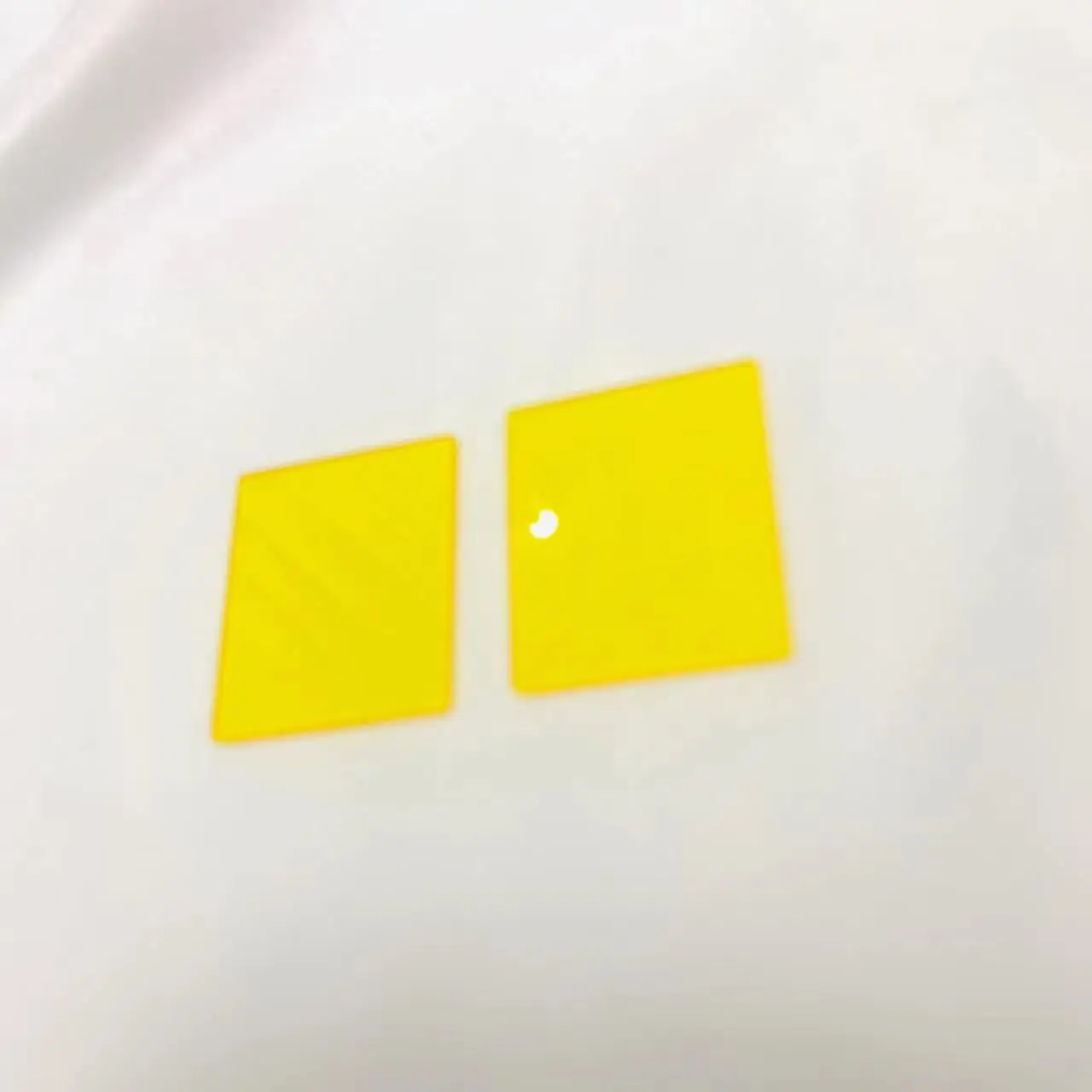 2 pces tamanho total 29x25x1mm 510nm ir longa passagem amarelo filtro vidro jb510 para câmera cmos