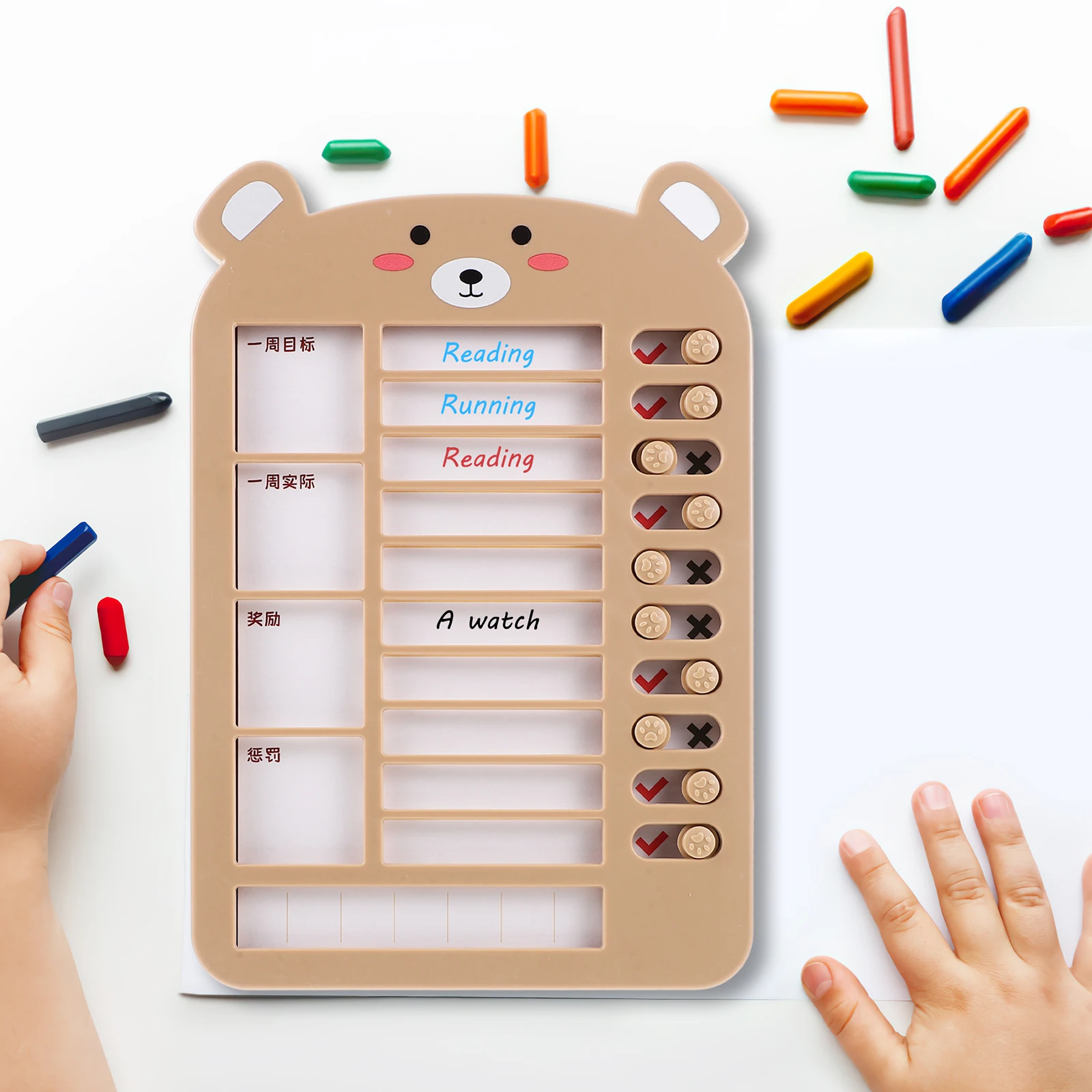

1Set Chore Chart for Kids Creative DIY Weekly Task Board Behavior Reward Home School to Do Pad to Do List Pad DIY Reminder Chart