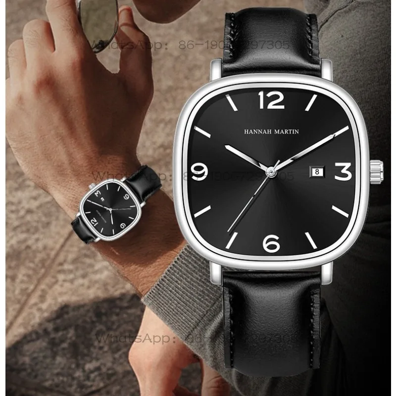 Simple Square Watch, High-end Watch, Men's Waterproof Calendar