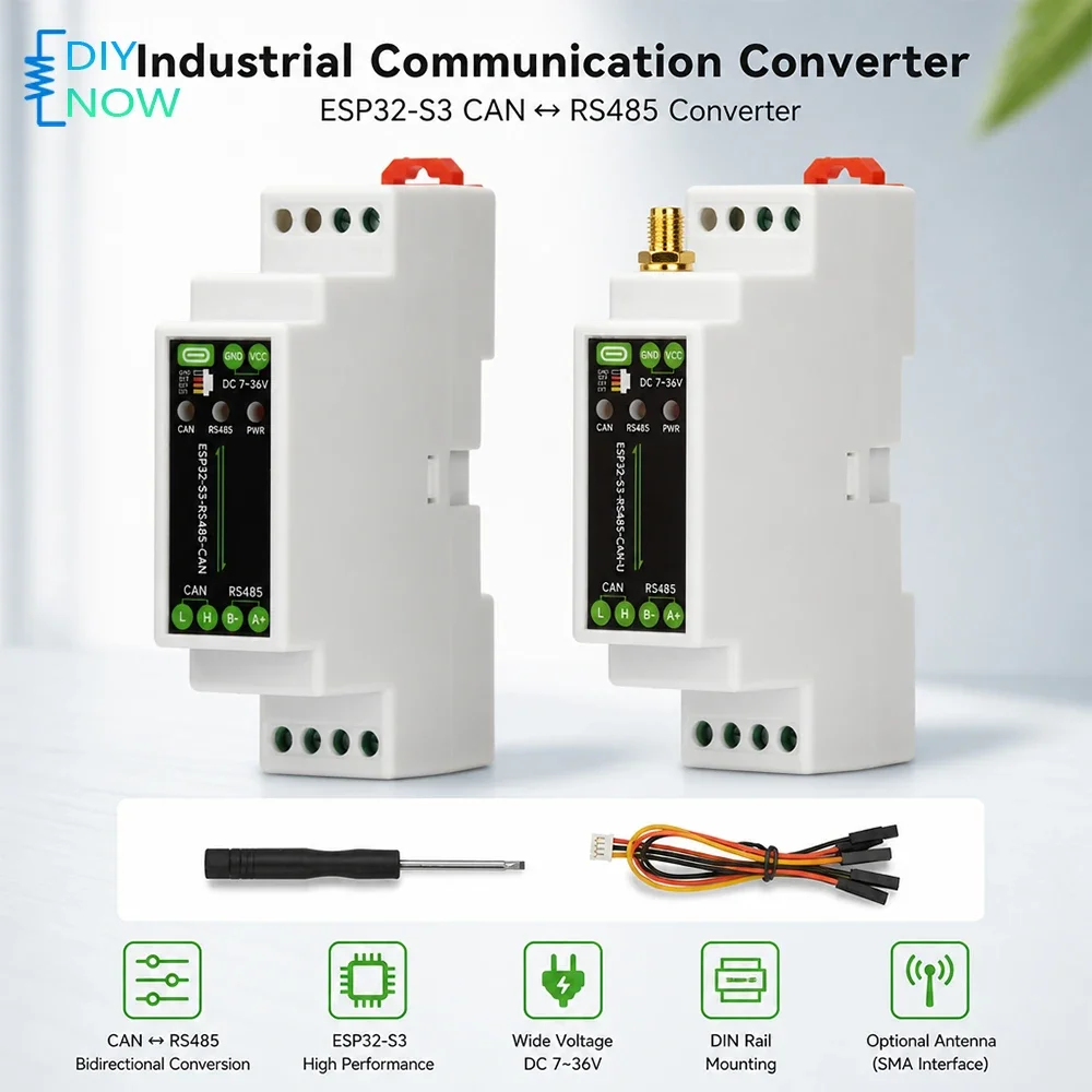 ESP32-S3-RS485-CAN 1-channel WiFi Bluetooth Relay Industrial Control Board RS485 CAN Communicator Type C Interface
