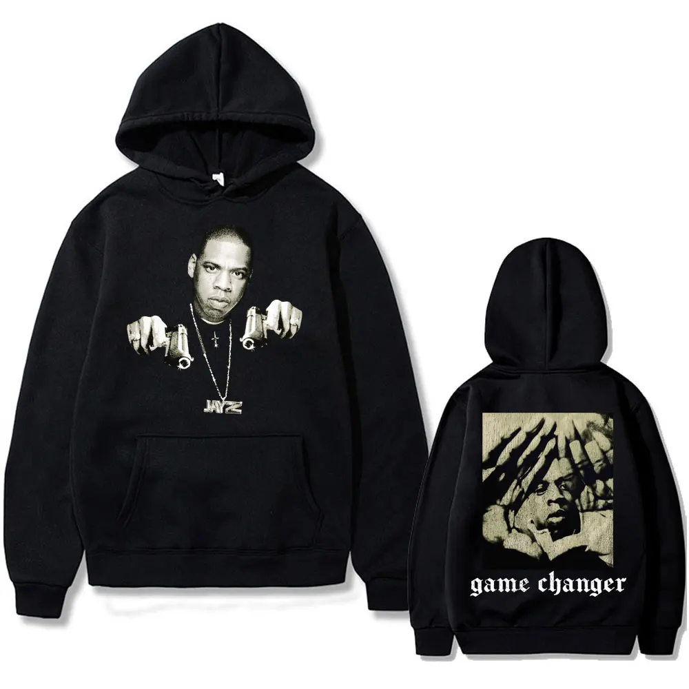 

Famous Rapper JAY Z Double Sided Print Hoodie Men Women Hip Hop Fashion Oversized Sweatshirt Unisex Vintage Long Sleeve Pullover