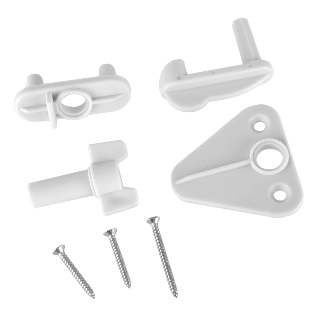 1 Set Door Gate Latch Lock Kits Universal White Plastic for Pontoon Boat Marine Yacht