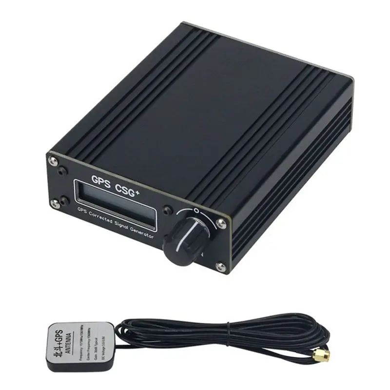 ABJN-GPS CSG+ V2 GPS Disciplined Oscillator GPSDO GPS Corrected Signal Generator Dual-Channel Adjustable 10Khz-220Mhz US Plug