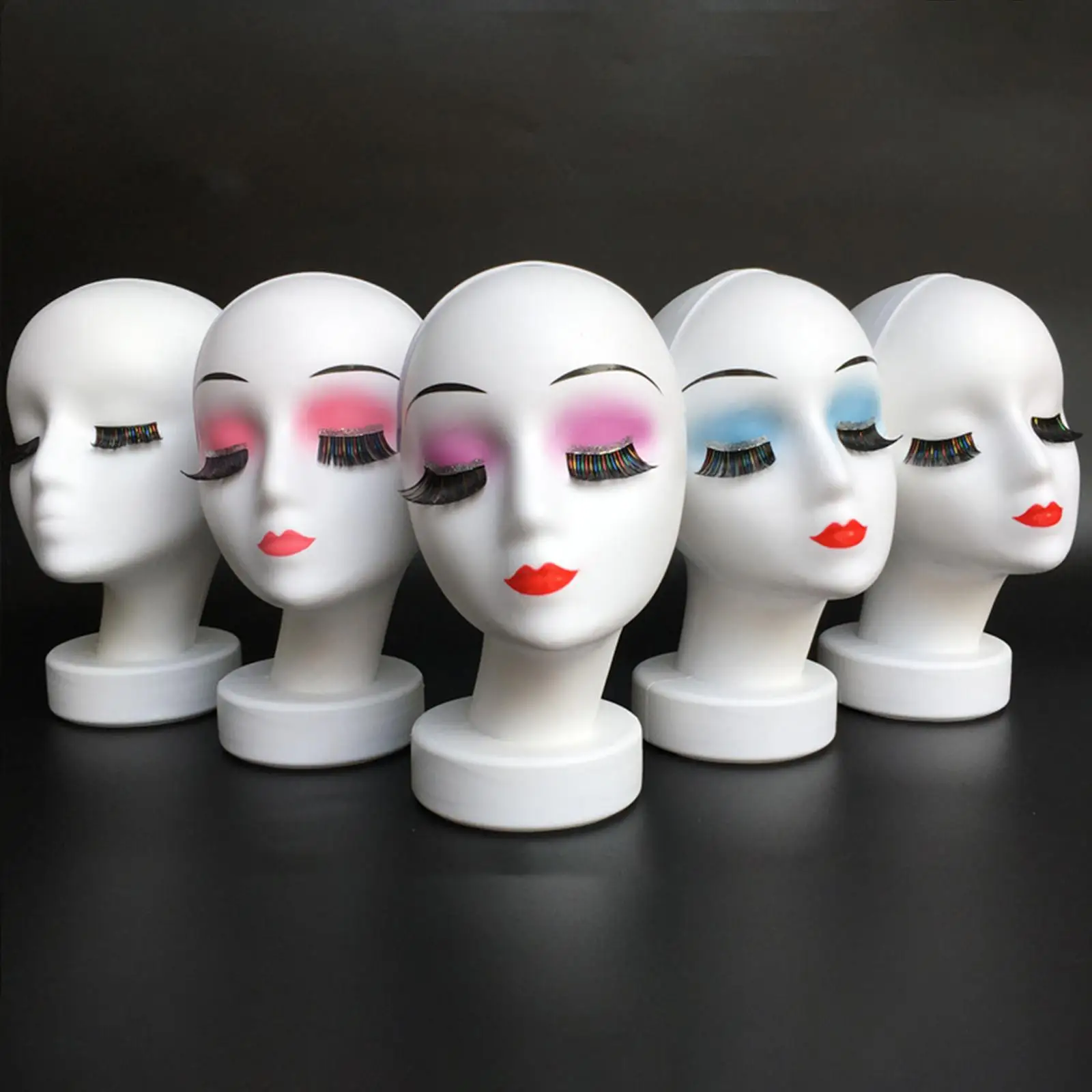 

Wig Head Mannequin Manikin with Makeup Wigs Display Stand for Wigs Making Hats Hairpieces Hats Jewelry Necklace Glasses Display