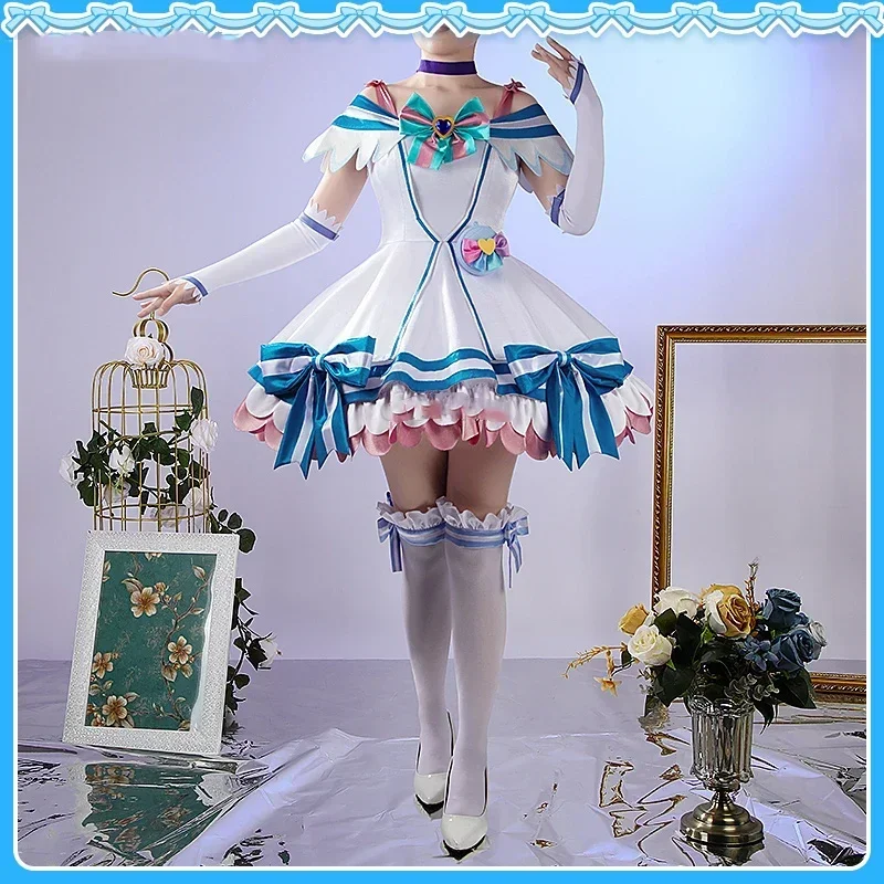 [Customized] Anime Wonderful Precure! Cure Nyammy Elegant Dress Lovely Uniform Cosplay Costume Halloween Party Outfit